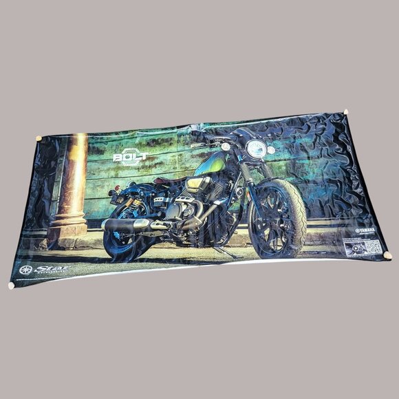Yamaha Star Motorcycle Bolt R-Spec Vinyl Banner Dealer Garage Shop Sign 8'x4' - Picture 3 of 16